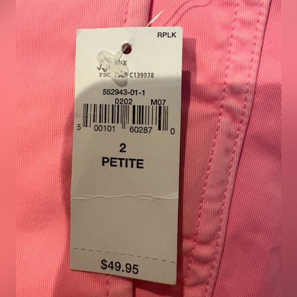 GAP Hot Pink Downtown Khaki Shorts - 2 Petite NWT - Picture 4 of 5